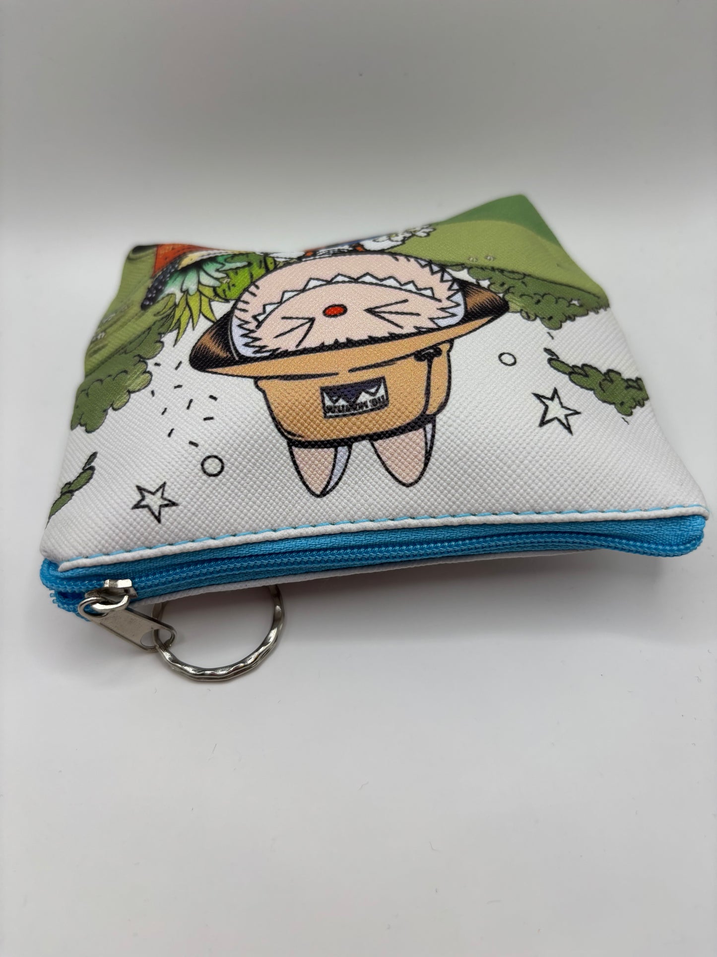 White & Green Labubu Keychain CoinPurse