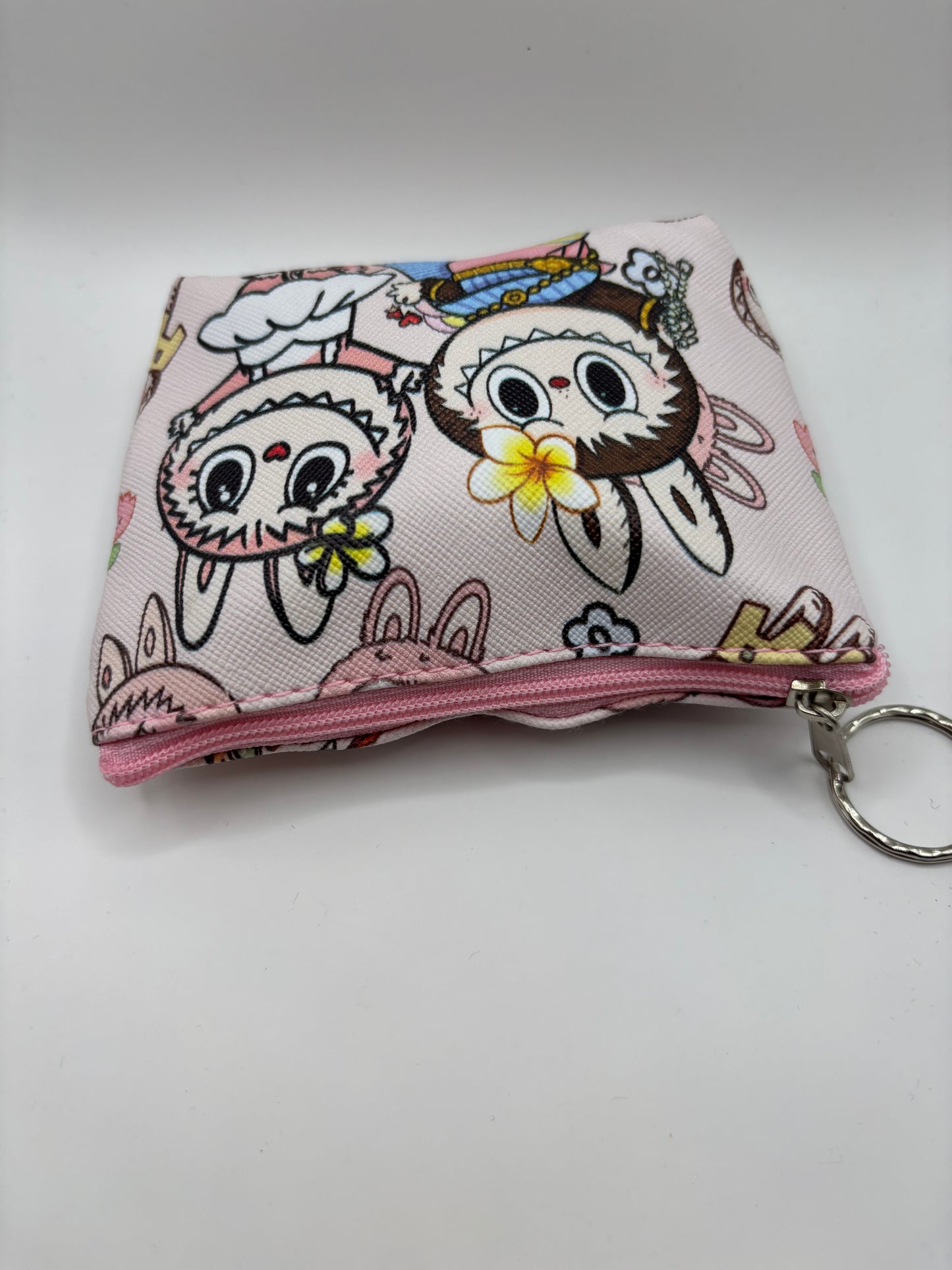 Light Pink Labubu Keychain Coin Purse