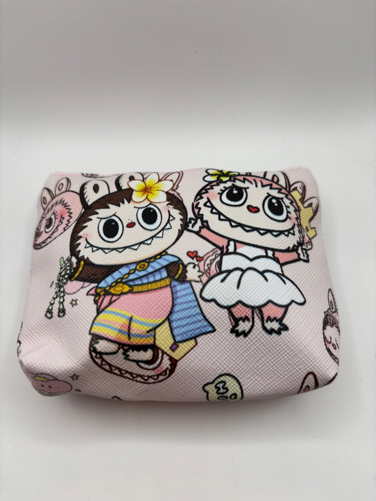 Light Pink Labubu Keychain Coin Purse