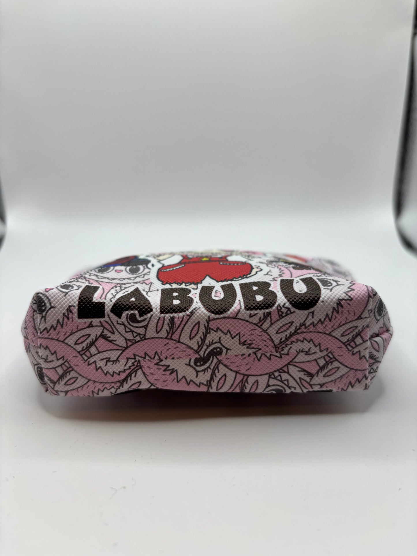 Pink Labubu keychain Coin purse