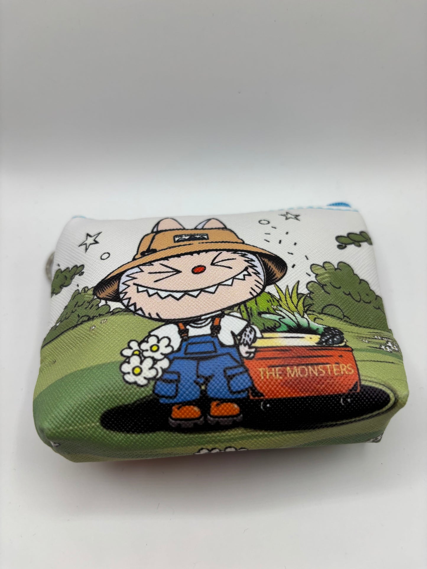 White & Green Labubu Keychain CoinPurse