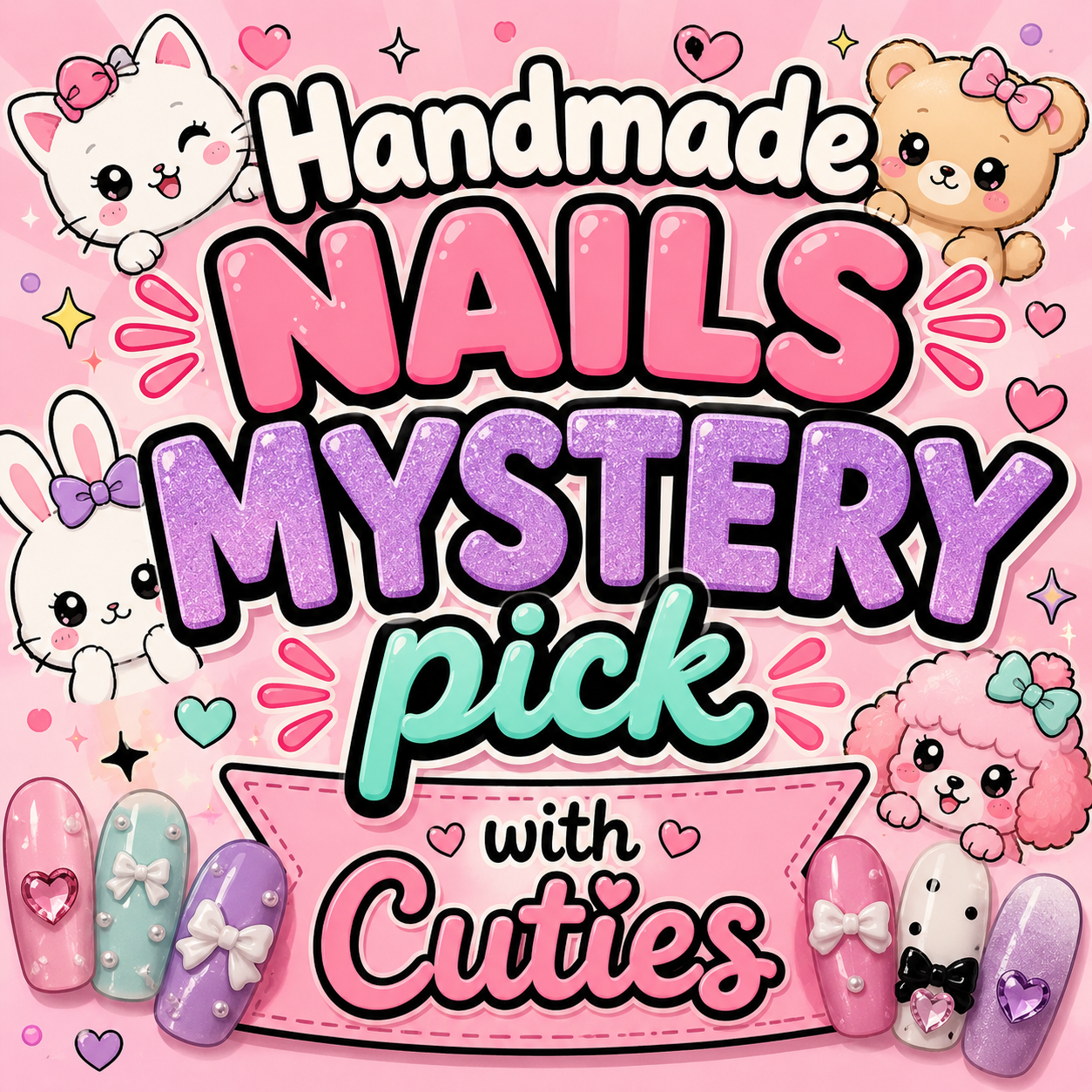 Handmade Nails Mystery pick and Cuties