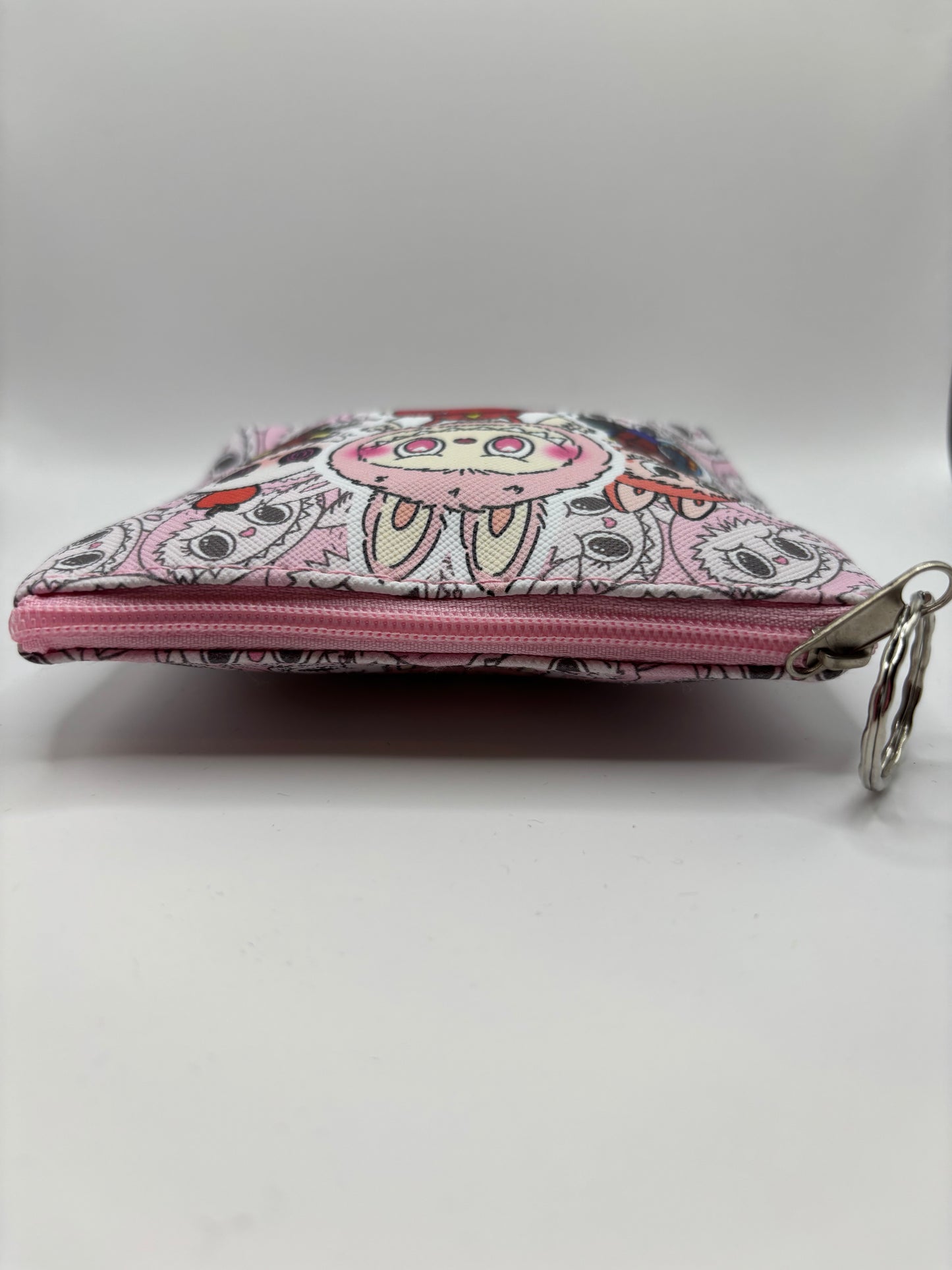 Pink Labubu keychain Coin purse