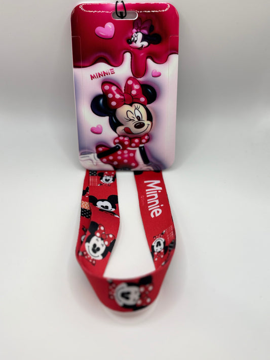 Minnie Mouse ID Holder and Lanyard