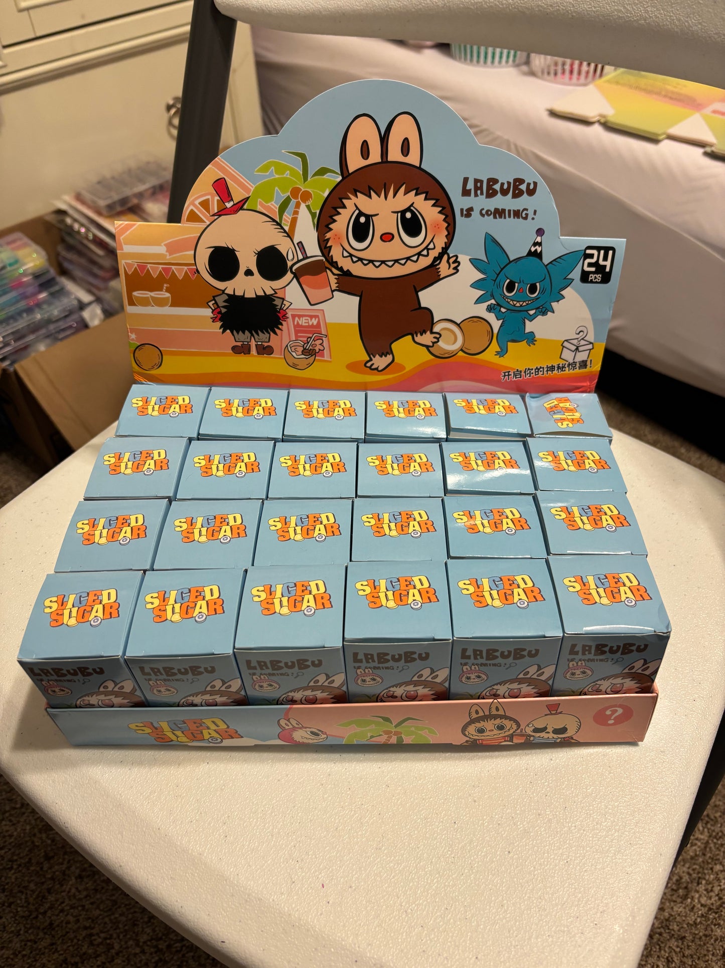 Labubu Sliced Sugar Blind box keychain