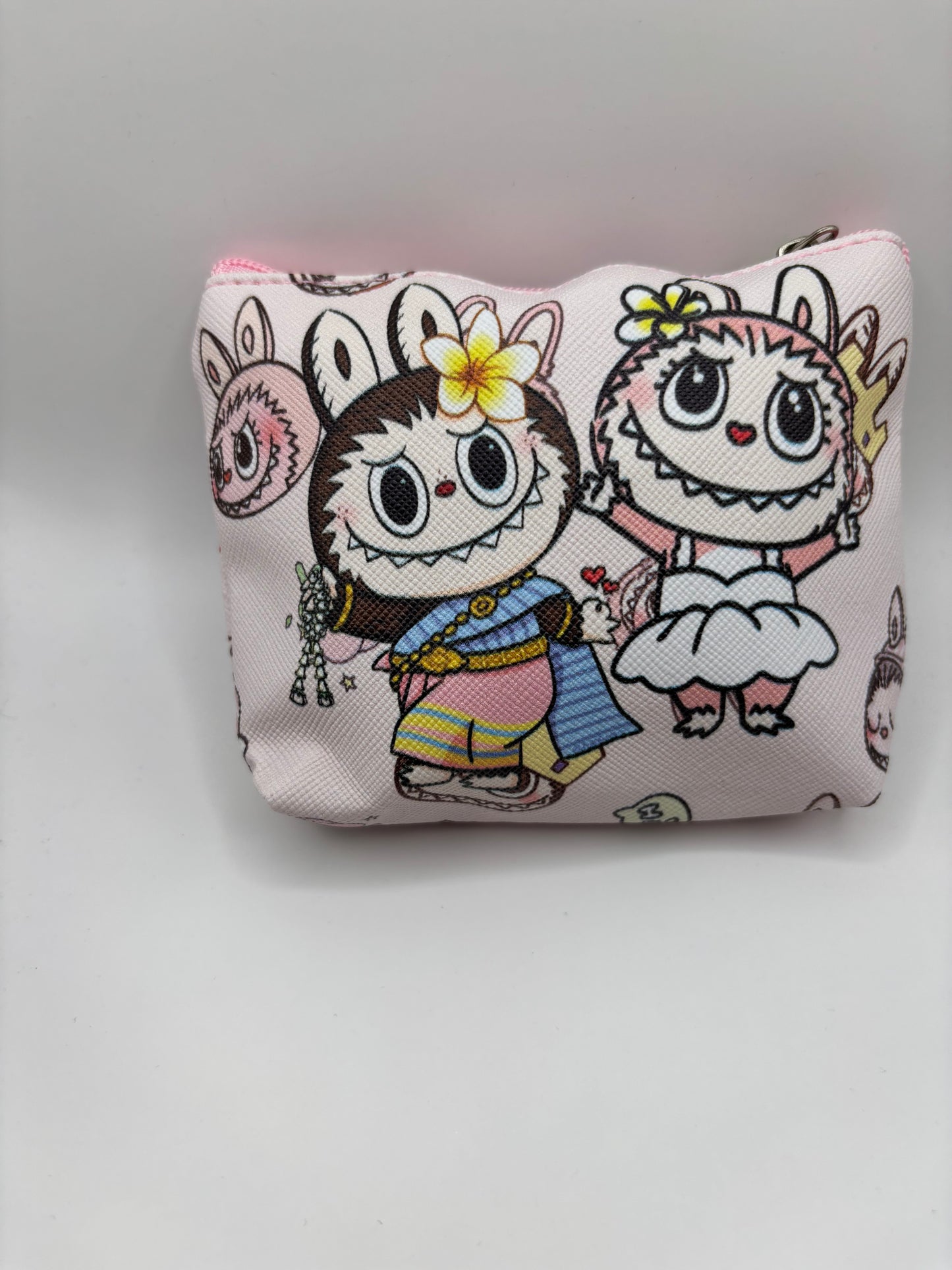 Light Pink Labubu Keychain Coin Purse