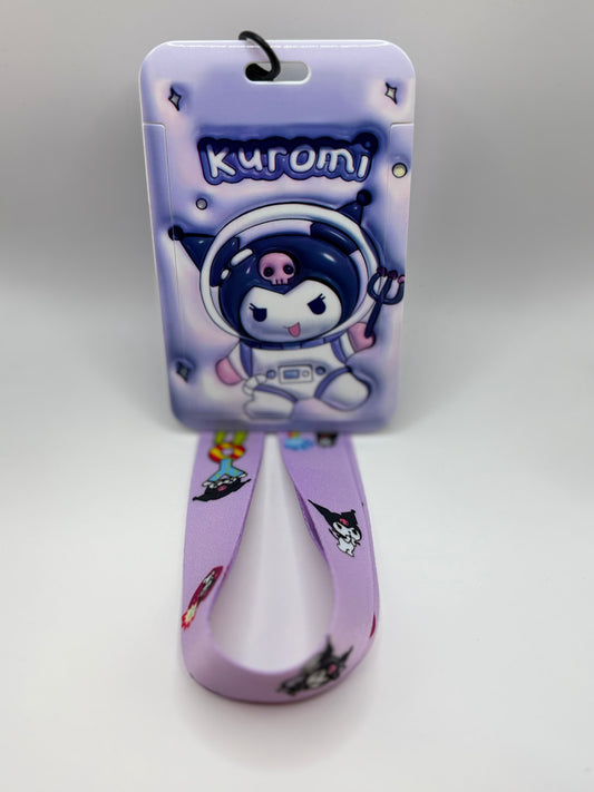 Kuromi Spacesuit ID Holder and Lanyard