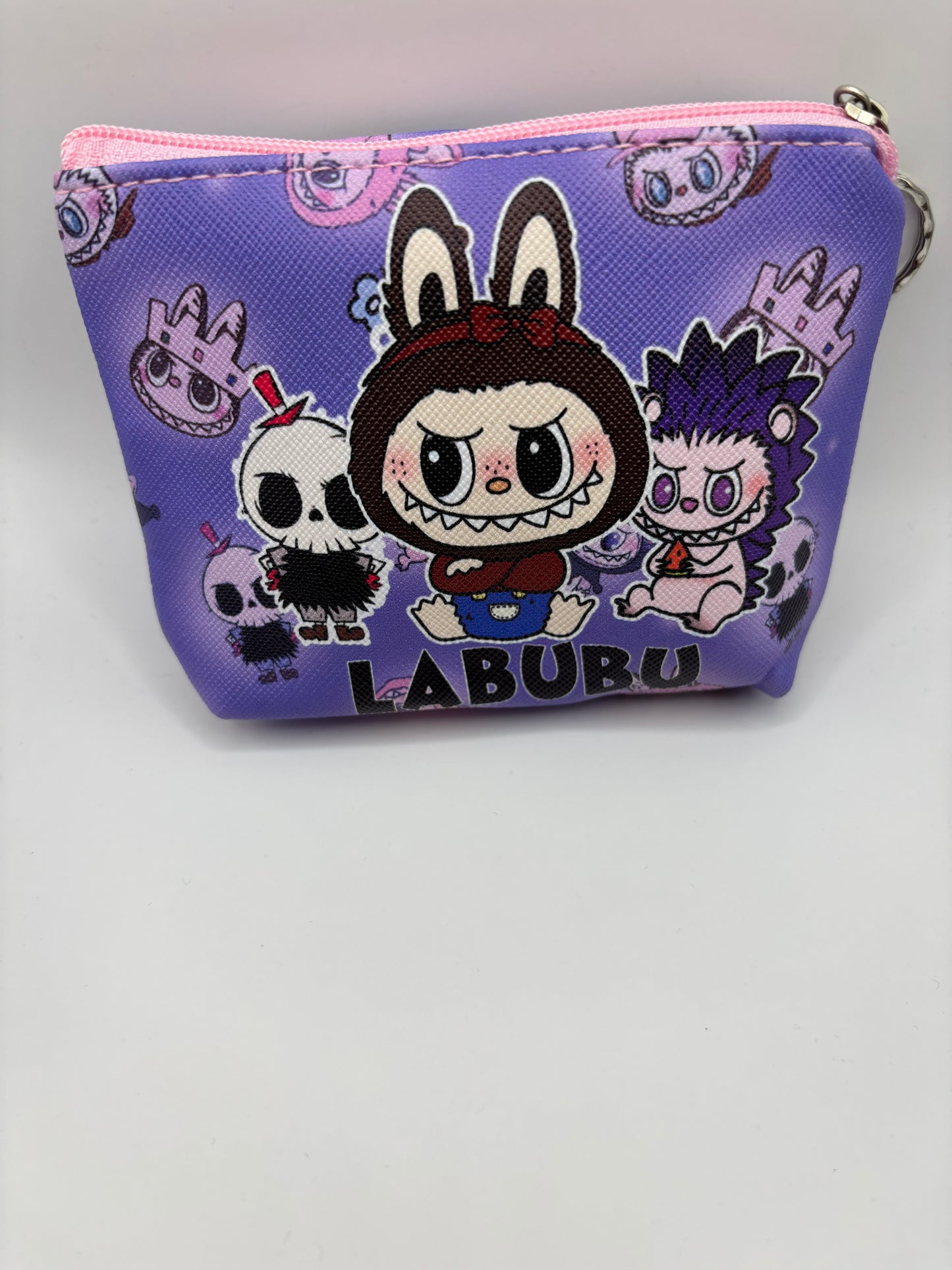 Dark Purple Labubu Keychain Coin Purse