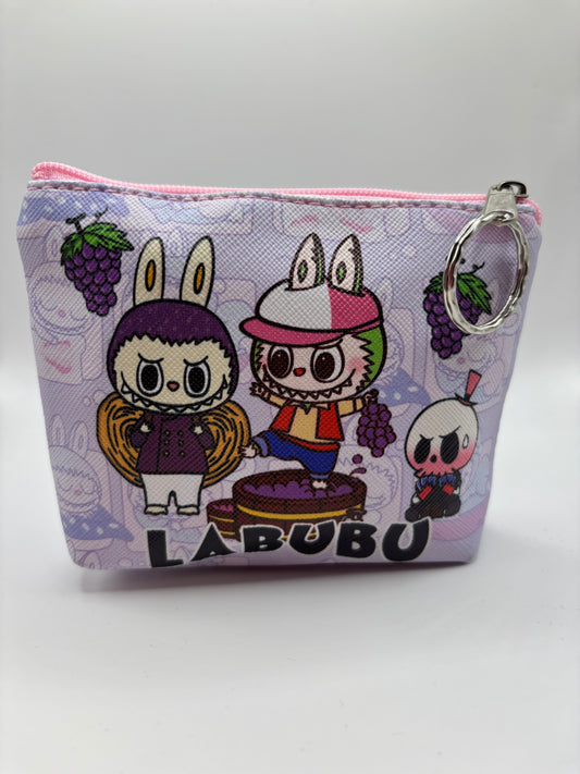 Light Purple Labubu Keychain Coin Purse