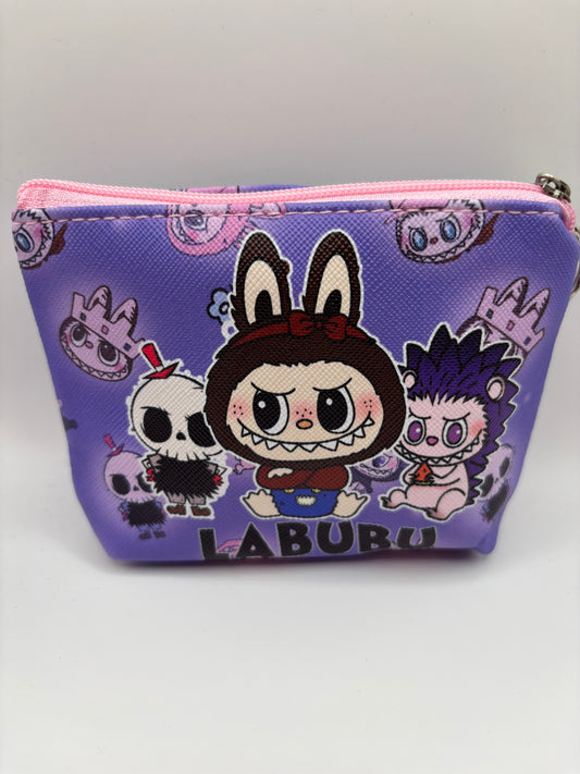 Dark Purple Labubu Keychain Coin Purse